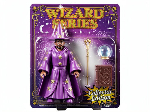 3D Wizard Action Figure - Black Male